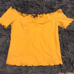 Yellow Off the Shoulder Top